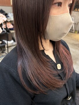 ピンクブラウンのフェイスレイヤー