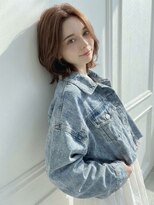 アッシュ 瑞江店(Ash)&nbsp;レイヤーカット韓国風ダブルカラー顔周り前髪カットボブ