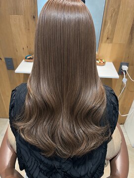 ベルベットヘア 千早店(Velvet hair) ブリーチなしカラー×シフォンベージュ【みつ】