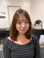 ユーフォリア 銀座本店(Euphoria)&nbsp;すみれ　ミディアムレイヤー　韓国ヘア　ワンカール