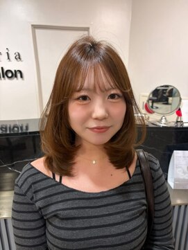 ユーフォリア 銀座本店(Euphoria) すみれ　ミディアムレイヤー　韓国ヘア　ワンカール