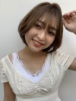 シー バイ ロンド 新宿(Sea by Lond)&nbsp;【佐藤健太郎】大人かわいいグレージュひし形シースルーボブ