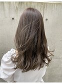 ブリーチなしグレージュ×大人ガーリー