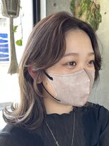 フェリア 池田(FERIA)&nbsp;顔周りカット/韓国ヘア/グレージュ/透明感カラー/艶髪