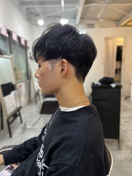 ソイクフ(SOY KUFU) MEN’S HAIR マッシュパーマアッシュブラックカルマパーマ