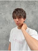 アッシュブラックカルマパーマベリーショートダークアッシュ