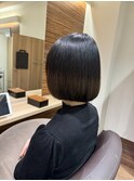 朝楽な切りっぱなしボブ