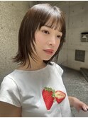 +ウルフボブルフレイヤーボブ/外ハネボブ／くびれボブミディアム
