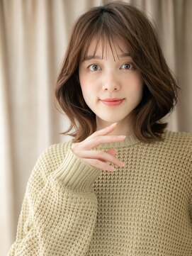 カバーヘアアンドスパ ブリス 浦和(COVER HAIR&SPA bliss) ミルクティーカラーくびレイヤーミディアムウルフY浦和30代40代