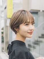 ガーデン 渋谷(GARDEN)&nbsp;ショート　チェリーブラウン　デジタルパーマ　丸型　卵型　四角