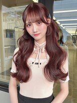 ルイ(LOUIS)&nbsp;LOUIS】 ブリーチなし/ピンクカラー/ピンクベージュ/前髪カット