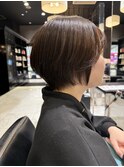 ショートボブ×透け感ショート