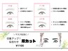眉カット￥1100  火曜、水曜、木曜限定　髪色似合う眉の色レクチャー付き