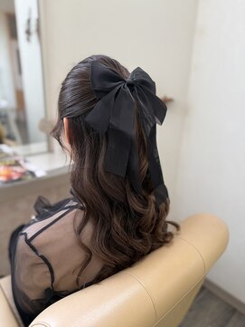 リリカル ヘアオブジェ ハーフアップ