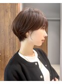 コンパクト耳掛け丸みショートヘア白金台目黒
