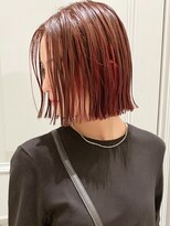 ノラギンザユー(NORA GINZA/U)&nbsp;切りっぱなし外ハネボブ艶暗髪シースルーバング