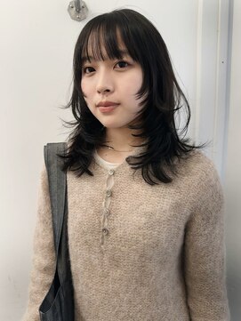 ユー(yew) ミディアムレイヤーカット/ウルフレイヤーカット/顔まわりカット