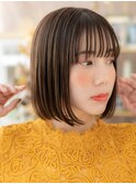 グレージュブラウン/ダークアッシュブラウン/ミディアムボブg