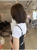 ブラウンベージュレイヤーボブ