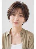 前髪あり大人ショートボブ