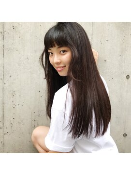 メロウ(MELLOW) パッツン前髪のニュアンシーロングhair