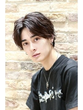 リップスヘアー 銀座(LIPPS hair) センターパート×ほつれパーマ