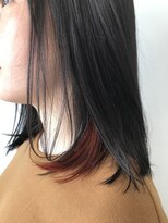 ヘアーコレクトニコ(hair collect nico)&nbsp;ダークネイビーアッシュ＋レッドオレンジインナー
