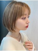 aRietta銀座2＊ストレートなのに立体的◎20代ハイトーンショート