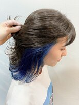 オーストヘアジジ(Aust hair Gigi)&nbsp;プリカール　プラチナグレージュ　インナー ブルーkiyo