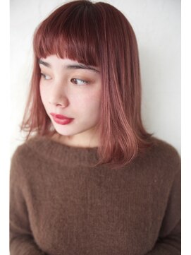 クレドガーデン 西新井店(CRED GARDEN) 大人可愛い/韓国風 ×テラコッタ/レッドカラー/オン眉小顔ボブ