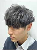メンズマッシュニュアンスパーマ波巻きスパイラルパーマ