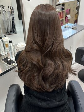 ベレーザシェルト(Beleza scelto) 3176髪質改善日本髪ウザバングシアーグレージュゆる巻きロング