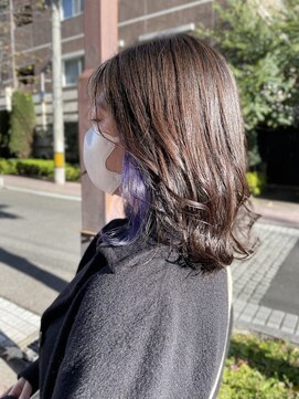 マニッシュ(mannish) ピアスカラーパープル