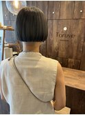 夏カラーカーキベージュのミニミニボブ