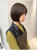 ボブ/前髪カット/レイヤーカット×ケアブリーチ/デザインカラー