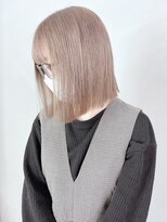 アルバム 新宿(ALBUM SHINJUKU)&nbsp;ミルクティグレージュボブ_フルバングレッドブラウン_ba363541