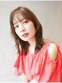 ミディアムレイヤーカット/ウルフ/10代20代