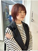 【loje】美髪レッドピンクブラウン/ナチュラルウルフレイヤー
