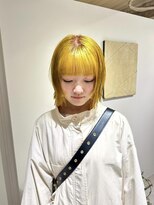 ユー セント(yew scent) beige ＋lemon yellow    bob cut