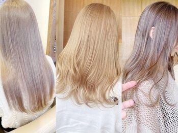 シャンプー 本庄店(SHAMPOO)の写真/バリエーション豊富なデザインカラーでトレンドヘアを叶える☆初めてのブリーチ&カラーも是非お任せ下さい!