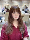 【momoka】韓国レイヤーカットシアーカラーセミディ髪質改善