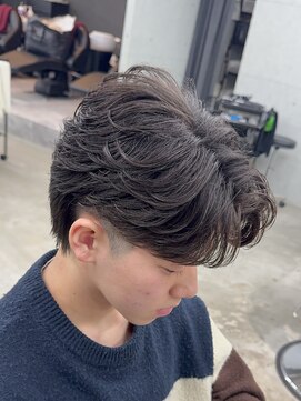 エデアンホンテン メンズサロン(EDEAN 本店 （旧：EDEAN 上通）) MENS HAIR フェザーパーマ　フェザーショート　ブルーブラック