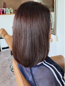 ヘアーアンドヒーリングサロンハナ(Hana)の写真/【髪質改善ミネコラトリートメント】水素の力で水分の潤いを補給し、うねり・ごわつき・ひろがりを改善♪