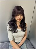 韓国風スタイル/くびれヘア/ワンホンレイヤー/ロング