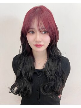 ビューシンサイバシ(VIEW SHINSAIBASHI) デザインカラーハイトーン前髪レイヤーカットイメチェン10代20代