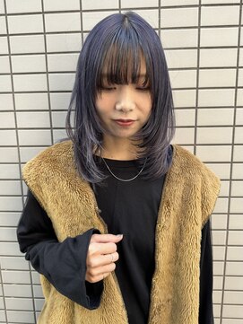 ストア(STORE) 黒髪風アッシュカラー× レイヤー