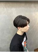 センター分けカット