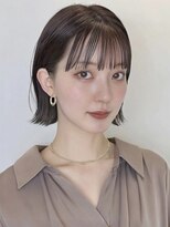 ノラギンザユー(NORA GINZA/U) 切りっぱなし外ハネボブ艶暗髪シースルーバング