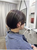 骨格補正の丸みショート×サイドバングで360°美シルエット♪