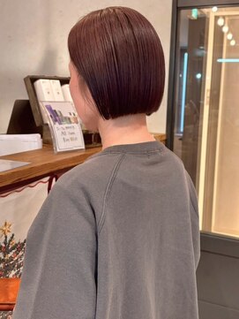 アトリエ(atelier.) 髪質改善 ブラウンカラー 大人ボブ 艶髪 透明感カラー